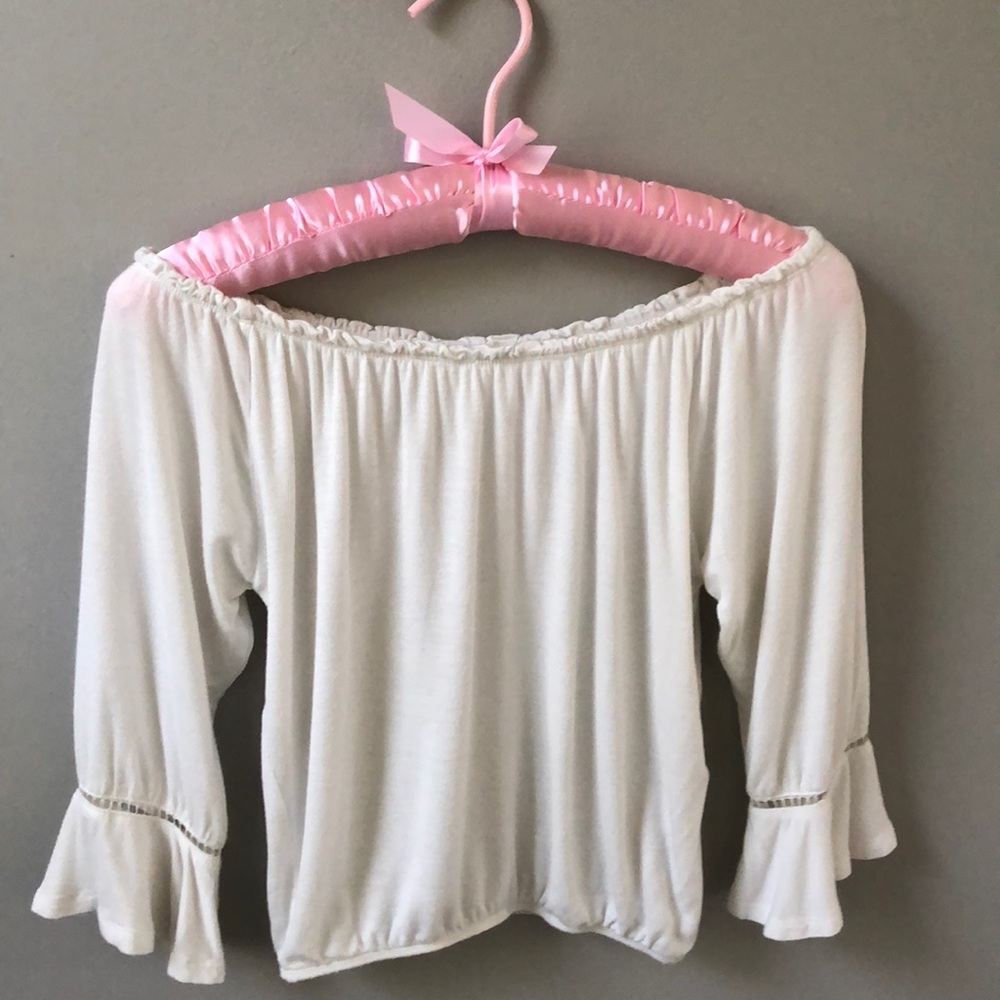 LA Hearts - off the shoulder white top